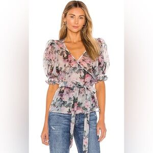 SELKIE • Cloud 9 blouse in rose garden print size medium like new